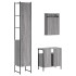 Set de muebles de baño 3 pzas madera contrachapada gris