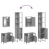 Set de muebles de baño 3 pzas madera contrachapada gris