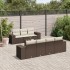Set sofás de jardín 8 piezas y cojines ratán sintético