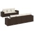 Set sofás de jardín 8 piezas y cojines ratán sintético