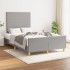 Estructura de cama sin colchón tela gris claro 120x190