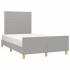 Estructura de cama sin colchón tela gris claro 120x190