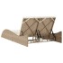 Tumbona con cojines ratán sintético beige 114x205x73