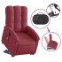 Sillón de masaje elevable eléctrico tela rojo