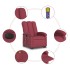 Sillón de masaje elevable eléctrico tela rojo