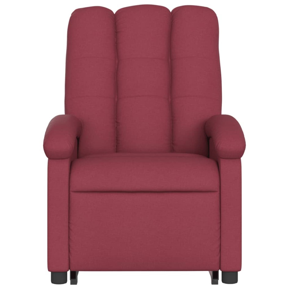 Sillón de masaje elevable eléctrico tela rojo