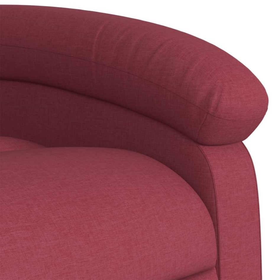 Sillón de masaje elevable eléctrico tela rojo
