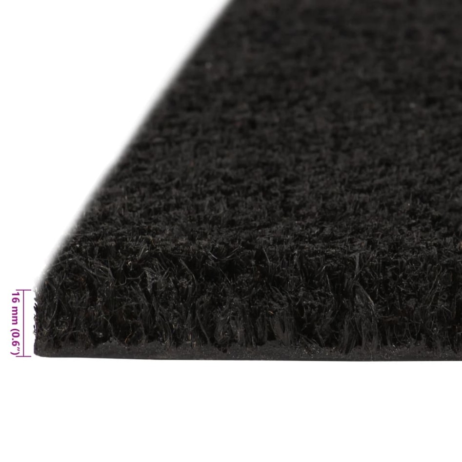 Felpudo de fibra de coco negro 100x300