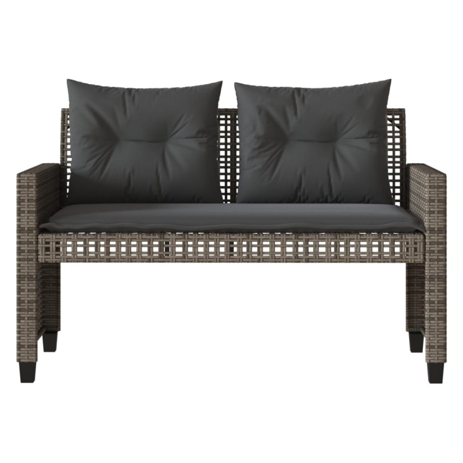 Set sofás jardín 4 pzas y cojines ratán sintético vidrio