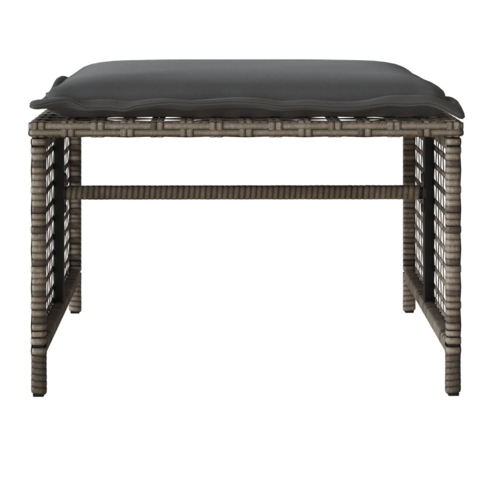 Set sofás jardín 4 pzas y cojines ratán sintético vidrio