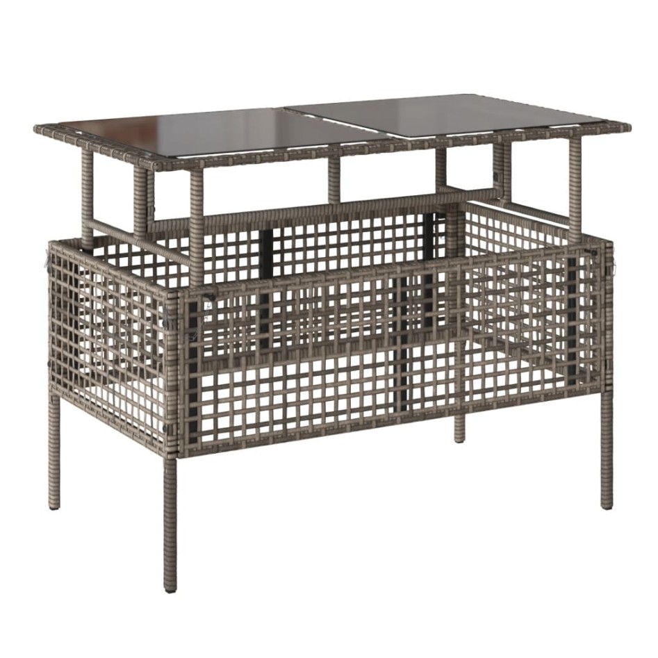 Set sofás jardín 4 pzas y cojines ratán sintético vidrio