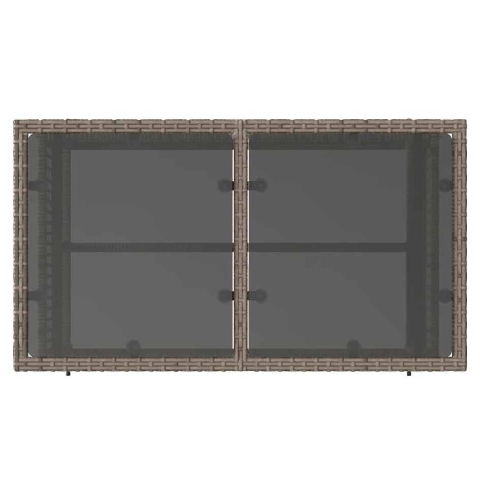 Set sofás jardín 4 pzas y cojines ratán sintético vidrio