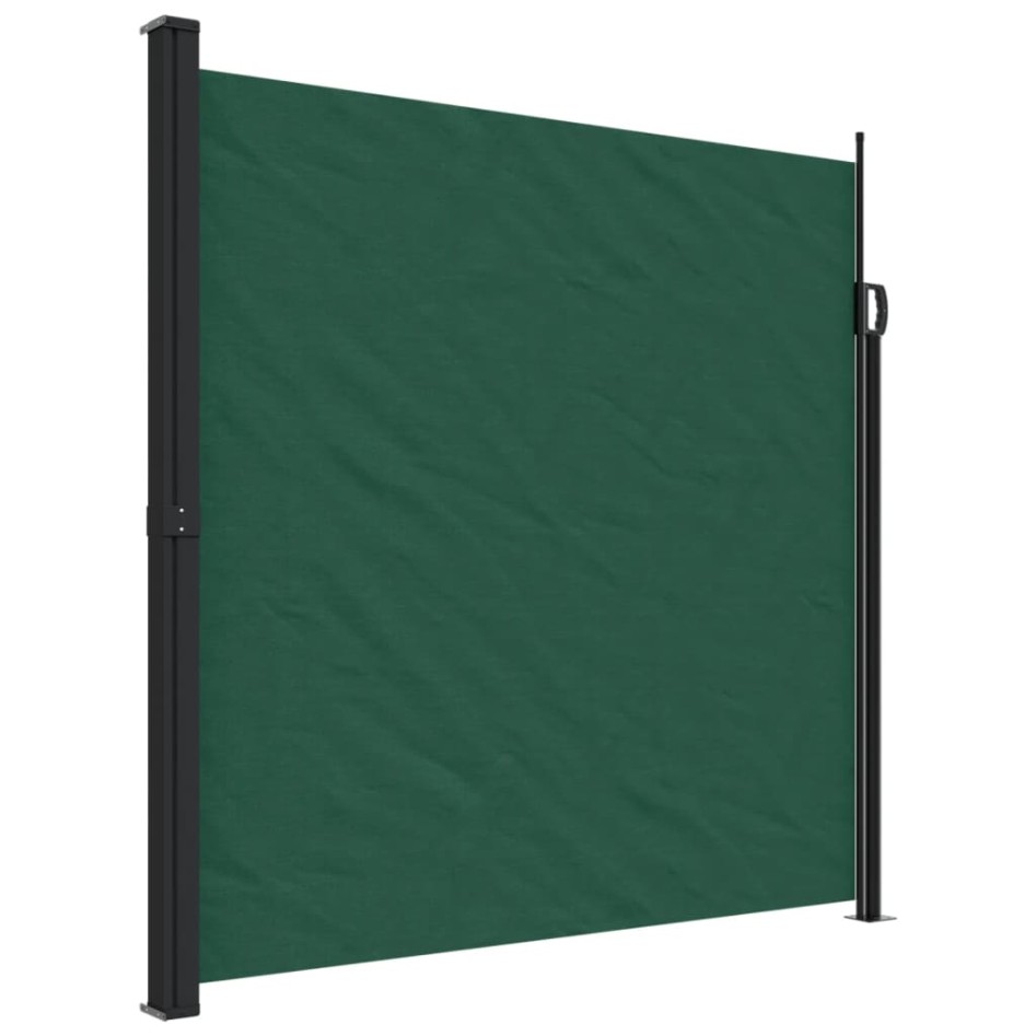 Toldo lateral retráctil verde oscuro 200x500
