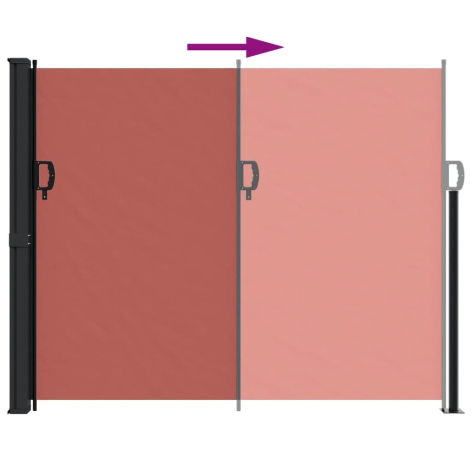 Toldo lateral retráctil terracota 160x600