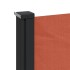 Toldo lateral retráctil terracota 160x600