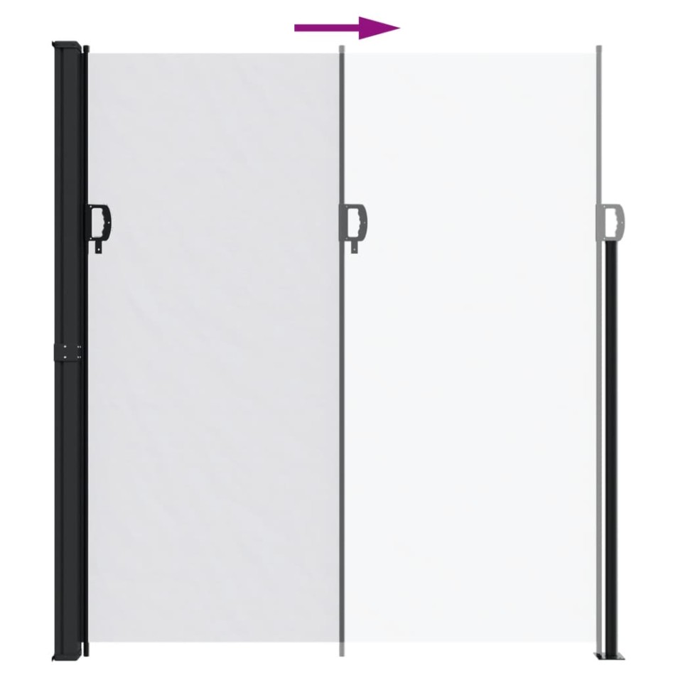 Toldo lateral retráctil blanco 220x300