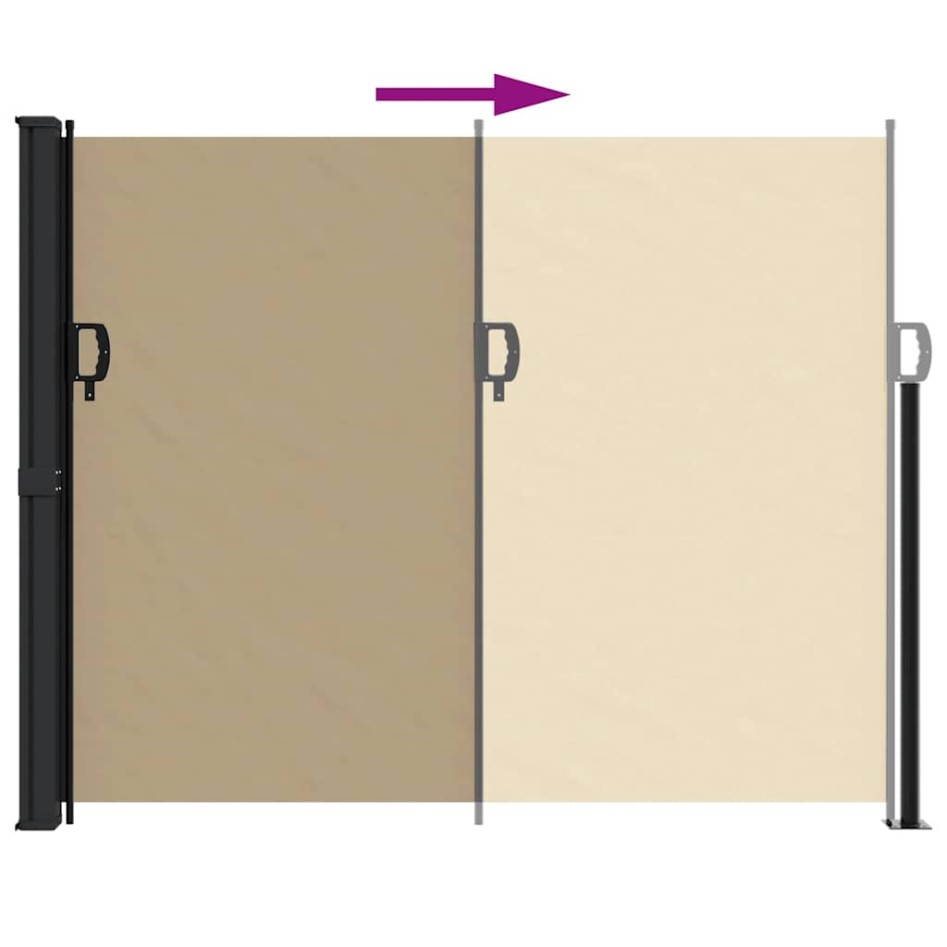 Toldo lateral retráctil beige 160x300
