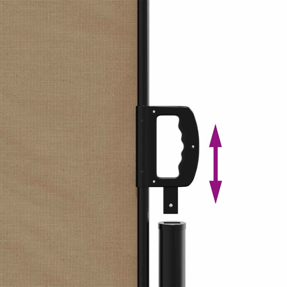 Toldo lateral retráctil gris taupe 170x300