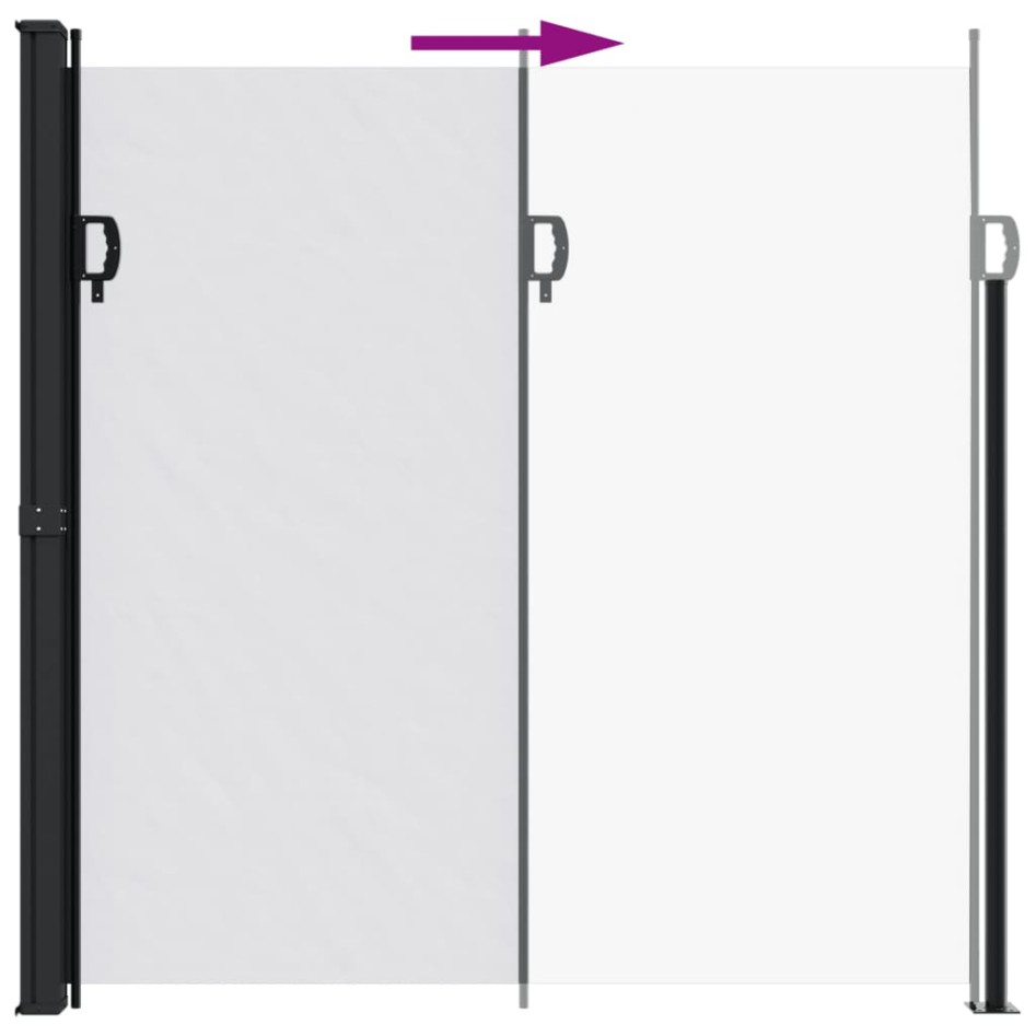 Toldo lateral retráctil blanco 200x500