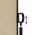 Toldo lateral retráctil beige 180x600