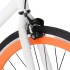Bicicleta de piñón fijo blanco y naranja 700c 59