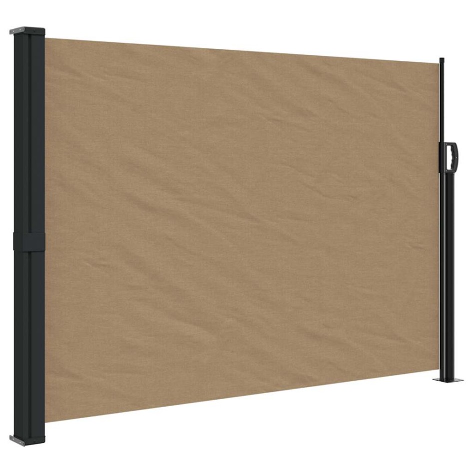 Toldo lateral retráctil gris taupe 140x500