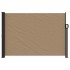 Toldo lateral retráctil gris taupe 140x500
