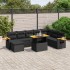 Set de sofás de jardín 8 piezas y cojines ratán sintético