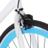 Bicicleta de piñón fijo blanco y azul 700c 51