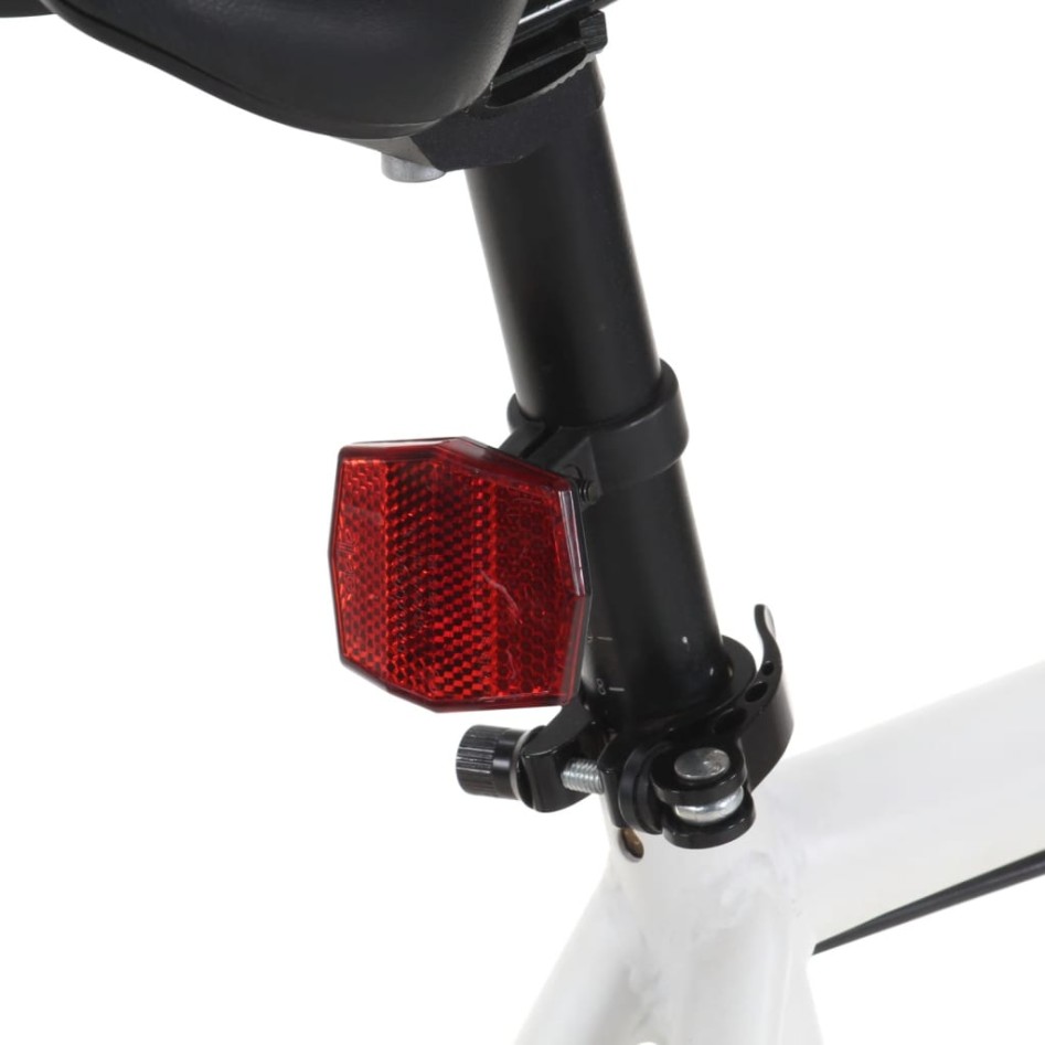 Bicicleta de piñón fijo blanco y azul 700c 51