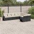Set de sofás de jardín 8 piezas y cojines ratán sintético