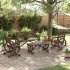 Juego de muebles de jardín 4 piezas madera maciza de