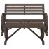 Juego de muebles de jardín 4 piezas madera maciza de