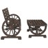 Juego de muebles de jardín 4 piezas madera maciza de