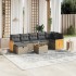 Set de sofás de jardín 8 pzas y cojines ratán sintético