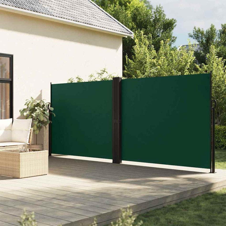 Toldo lateral retráctil verde oscuro 180x600
