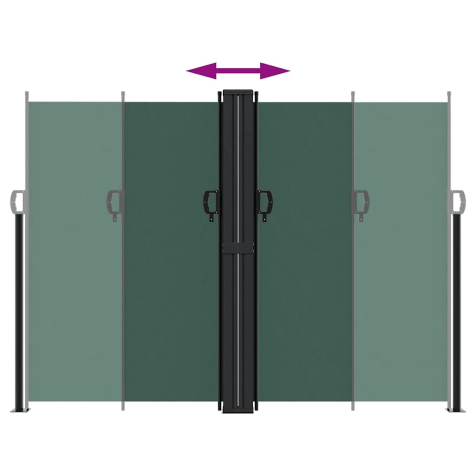 Toldo lateral retráctil verde oscuro 180x600