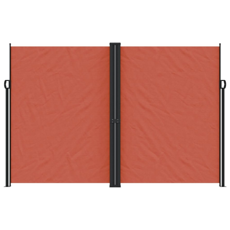 Toldo lateral retráctil terracota 220x600