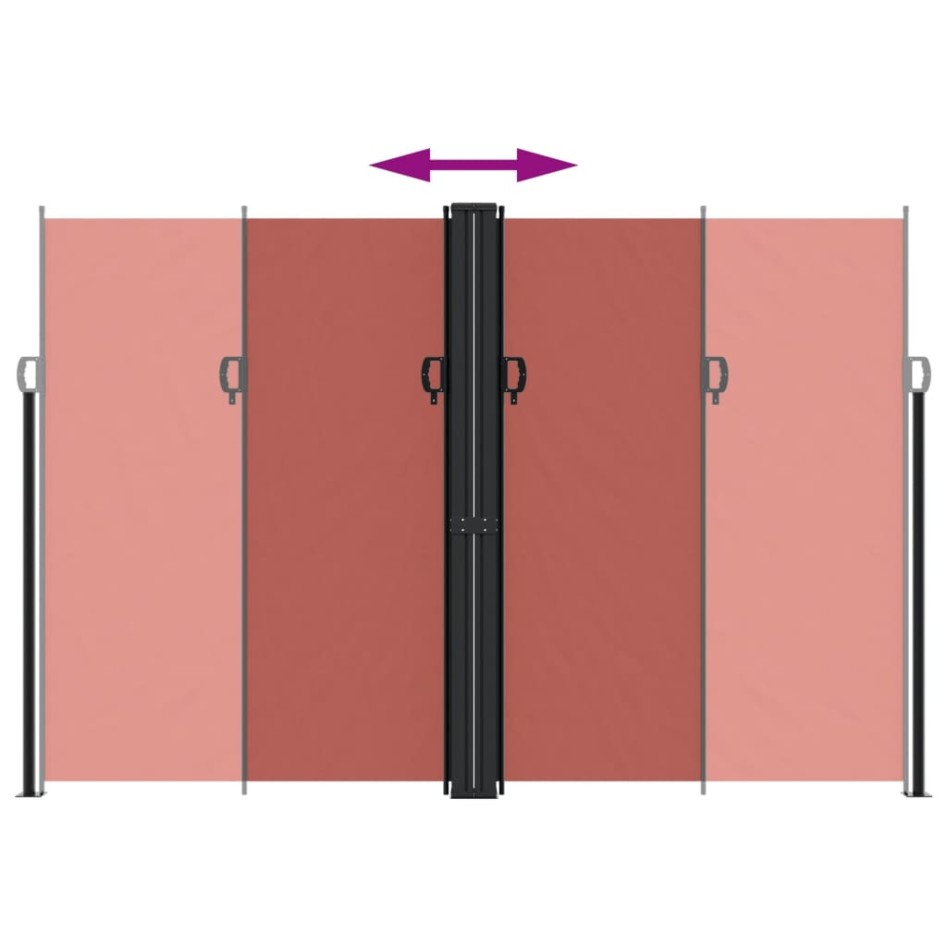 Toldo lateral retráctil terracota 220x600