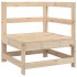 Juego de sofás de jardín 7 piezas madera maciza de