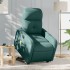 Silla de masaje reclinable de pie de tela verde