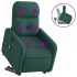 Silla de masaje reclinable de pie de tela verde