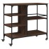 Carrito de cocina madera ingeniería marrón roble 100x45x89,5