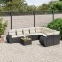 Set de sofás de jardín 8 piezas y cojines ratán sintético