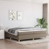 Cama sin colchón tela gris taupe 200x200