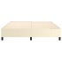Estructura de cama sin colchón cuero sintético crema 160x200