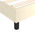 Estructura de cama sin colchón cuero sintético crema 160x200