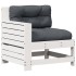 Set muebles jardín 5 pzas con cojines madera maciza pino