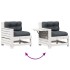 Set muebles jardín 5 pzas con cojines madera maciza pino