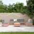 Juego de muebles jardín 6 pzas y cojines madera abeto